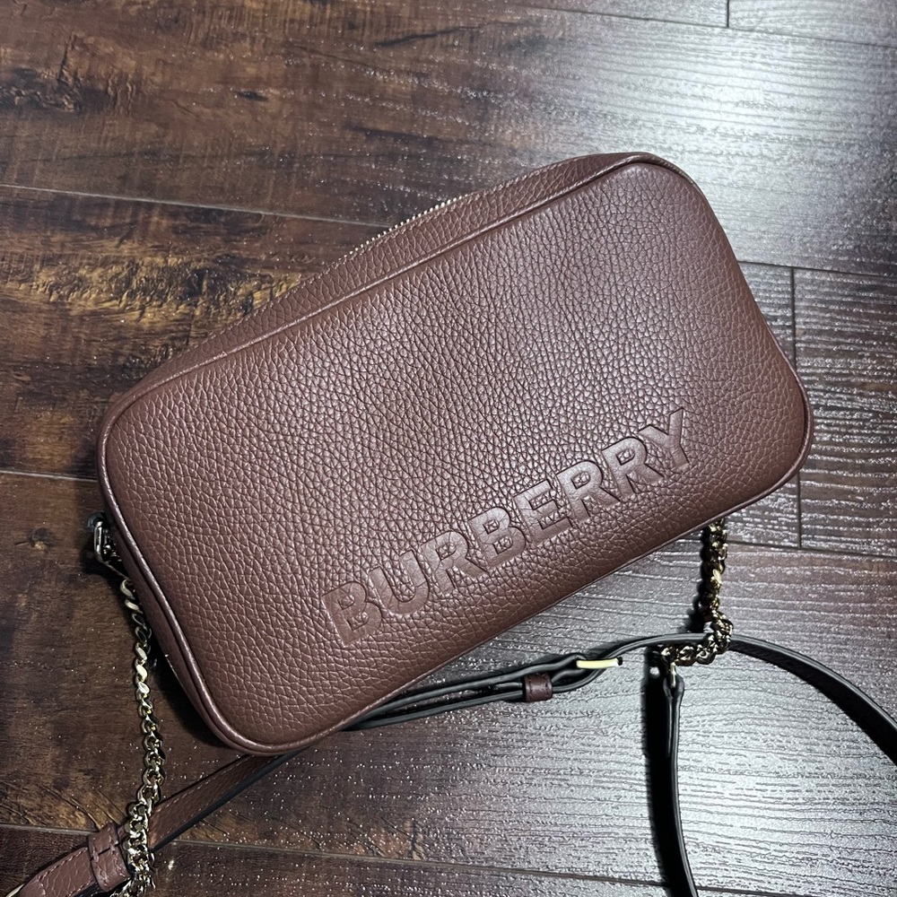 Burberry Chocolate Leather Shoulder Bag